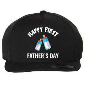 First Year Fathers Day Funny Bottles Milk Best Daddy Cool Gift Wool Snapback Cap