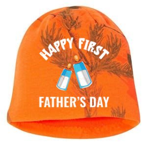 First Year Fathers Day Funny Bottles Milk Best Daddy Cool Gift Kati - Camo Knit Beanie