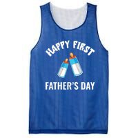 First Year Fathers Day Funny Bottles Milk Best Daddy Cool Gift Mesh Reversible Basketball Jersey Tank