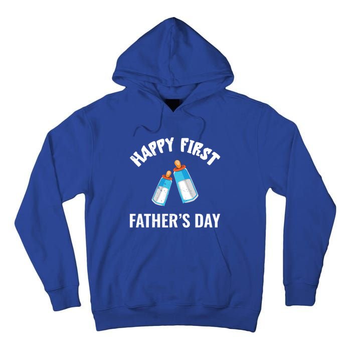 First Year Fathers Day Funny Bottles Milk Best Daddy Cool Gift Tall Hoodie