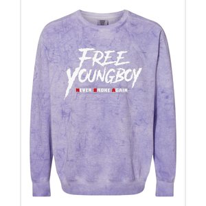 Free Y.O.U.N.G.B.O.Y Colorblast Crewneck Sweatshirt