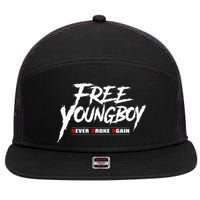Free Y.O.U.N.G.B.O.Y 7 Panel Mesh Trucker Snapback Hat