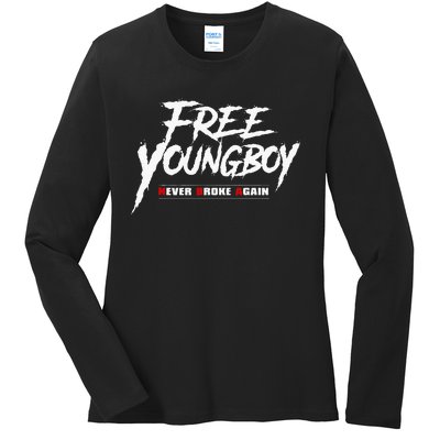 Free Y.O.U.N.G.B.O.Y Ladies Long Sleeve Shirt