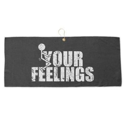 Fuck Your Feelings Large Microfiber Waffle Golf Towel