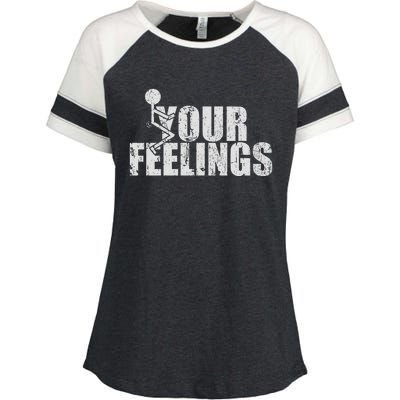 Fuck Your Feelings Enza Ladies Jersey Colorblock Tee