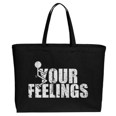 Fuck Your Feelings Cotton Canvas Jumbo Tote