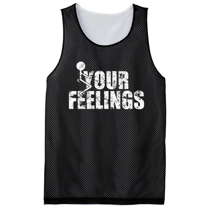 Fuck Your Feelings Grunge Vintage Mesh Reversible Basketball Jersey Tank