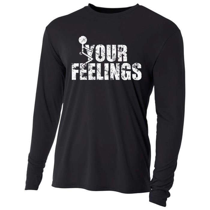 Fuck Your Feelings Grunge Vintage Cooling Performance Long Sleeve Crew