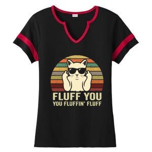 Fluff You Fluffin' Fluff Gift Funny Cat Lover Sarcastic Joke Gift Ladies Halftime Notch Neck Tee