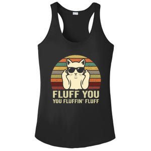 Fluff You Fluffin' Fluff Gift Funny Cat Lover Sarcastic Joke Gift Ladies PosiCharge Competitor Racerback Tank