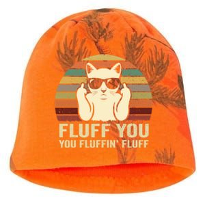 Fluff You Fluffin' Fluff Gift Funny Cat Lover Sarcastic Joke Gift Kati - Camo Knit Beanie