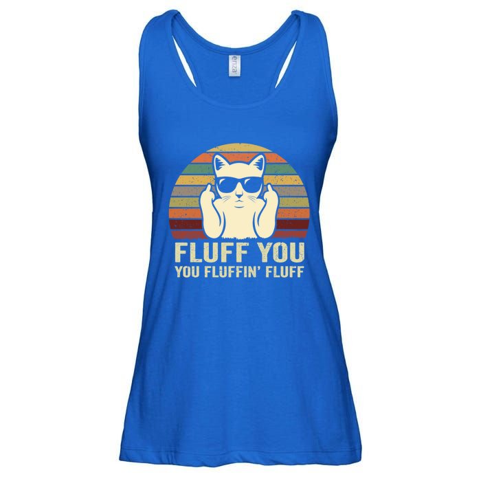 Fluff You Fluffin' Fluff Gift Funny Cat Lover Sarcastic Joke Gift Ladies Essential Flowy Tank