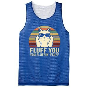 Fluff You Fluffin' Fluff Gift Funny Cat Lover Sarcastic Joke Gift Mesh Reversible Basketball Jersey Tank