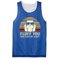 Fluff You Fluffin' Fluff Gift Funny Cat Lover Sarcastic Joke Gift Mesh Reversible Basketball Jersey Tank