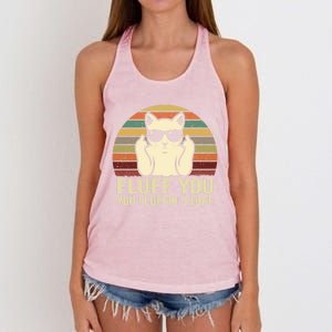 Fluff You Fluffin' Fluff Gift Funny Cat Lover Sarcastic Joke Gift Women's Knotted Racerback Tank