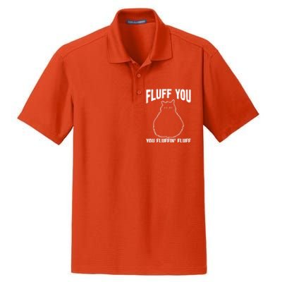 Fluff You Fluffin' Fluff Animal Cat Lover Gift Dry Zone Grid Polo