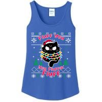 Fluff You Fluffin Cat Pyjamas Pj Ugly Xmas Funny Christmas Gift Ladies Essential Tank