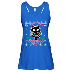 Fluff You Fluffin Cat Pyjamas Pj Ugly Xmas Funny Christmas Gift Ladies Essential Flowy Tank