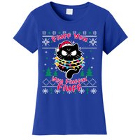 Fluff You Fluffin Cat Pyjamas Pj Ugly Xmas Funny Christmas Gift Women's T-Shirt