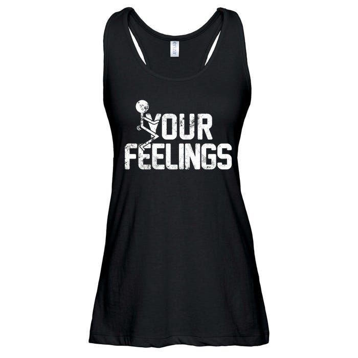 Fuck Your Feelings Grunge Vintage Retro Ladies Essential Flowy Tank