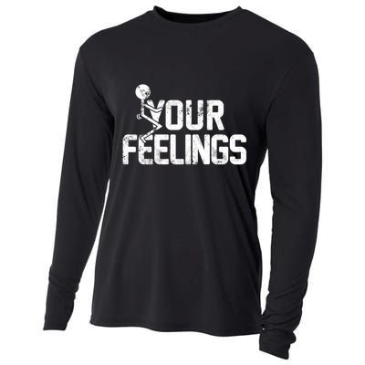 Fuck Your Feelings Grunge Vintage Retro Cooling Performance Long Sleeve Crew