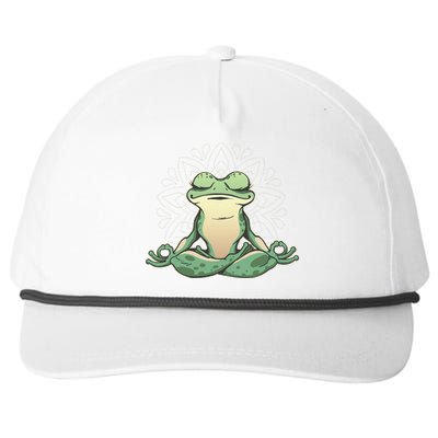 Funny Yoga Frog Meditating Zen For Yoga Frog Lovers Snapback Five-Panel Rope Hat