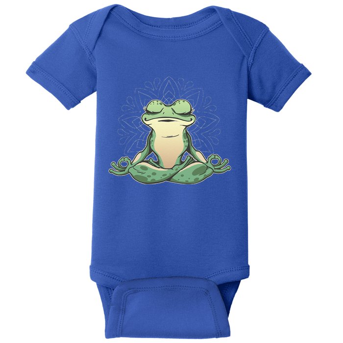 Funny Yoga Frog Meditating Zen For Yoga Frog Lovers Baby Bodysuit