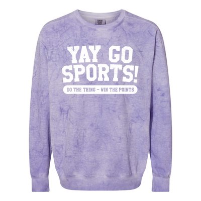 Funny Yay Go Sports Gift Funny Sports Gift Colorblast Crewneck Sweatshirt