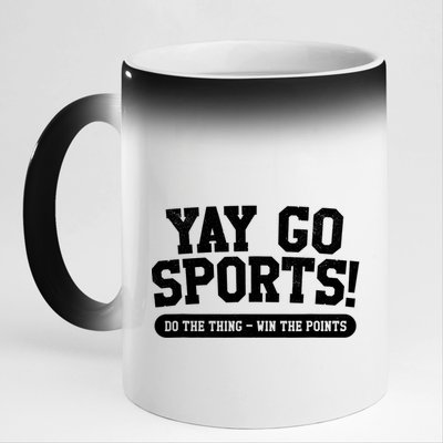 Funny Yay Go Sports Gift Funny Sports Gift 11oz Black Color Changing Mug