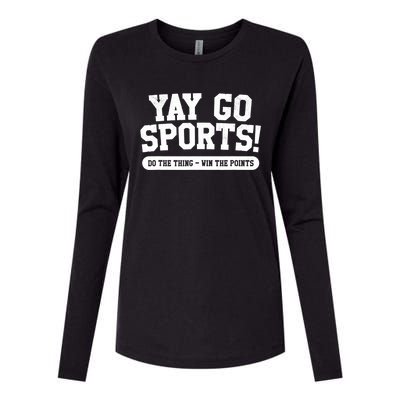 Funny Yay Go Sports Gift Funny Sports Gift Womens Cotton Relaxed Long Sleeve T-Shirt