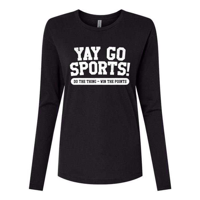 Funny Yay Go Sports Gift Funny Sports Gift Womens Cotton Relaxed Long Sleeve T-Shirt