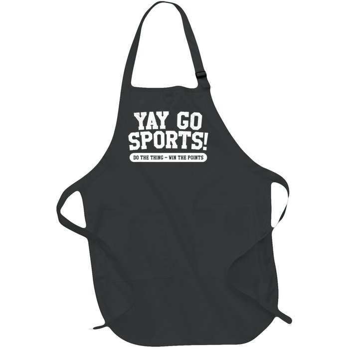 Funny Yay Go Sports Gift Funny Sports Gift Full-Length Apron With Pockets