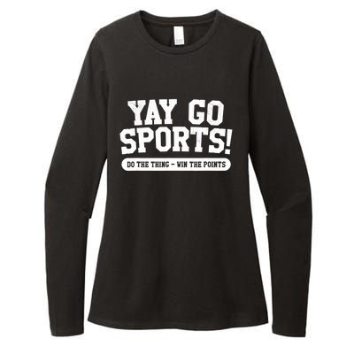 Funny Yay Go Sports Gift Funny Sports Gift Womens CVC Long Sleeve Shirt