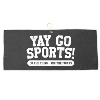 Funny Yay Go Sports Gift Funny Sports Gift Large Microfiber Waffle Golf Towel