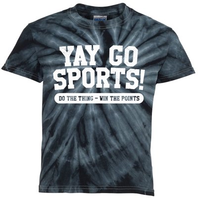 Funny Yay Go Sports Gift Funny Sports Gift Kids Tie-Dye T-Shirt