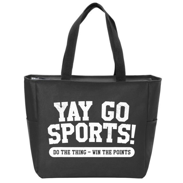 Funny Yay Go Sports Gift Funny Sports Gift Zip Tote Bag