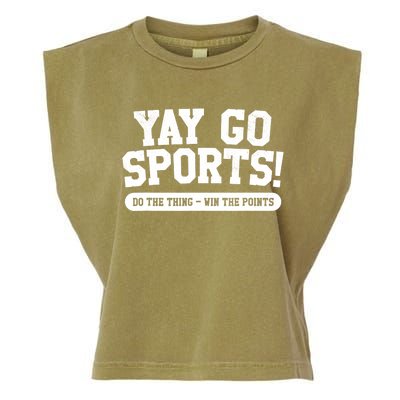 Funny Yay Go Sports Gift Funny Sports Gift Garment-Dyed Women's Muscle Tee