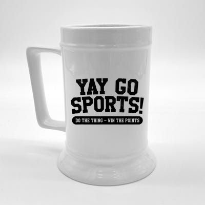 Funny Yay Go Sports Gift Funny Sports Gift Beer Stein