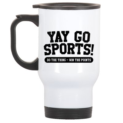 Funny Yay Go Sports Gift Funny Sports Gift Stainless Steel Travel Mug