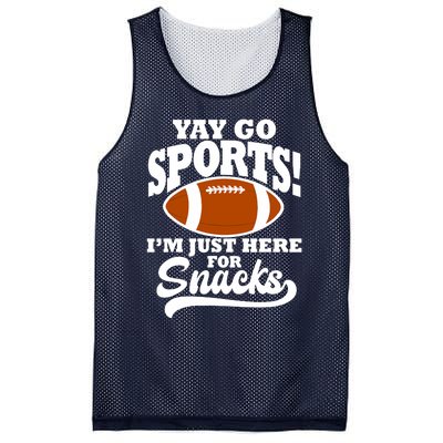 Funny Yay Go Sports I'm Just Here For Snacks Football Mesh Reversible Basketball Jersey Tank