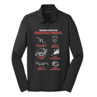 Funny Your Guide To Identifying Dangerous Animals Silk Touch Performance Long Sleeve Polo