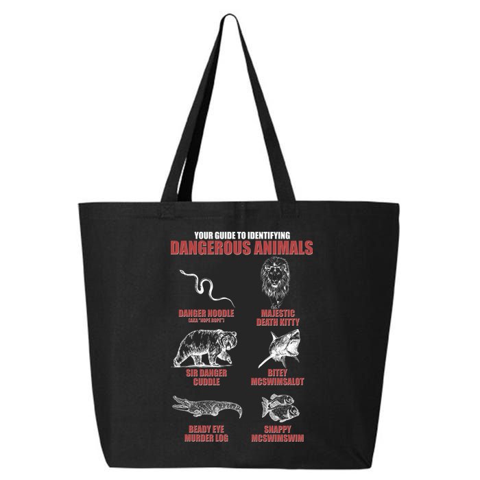 Funny Your Guide To Identifying Dangerous Animals 25L Jumbo Tote