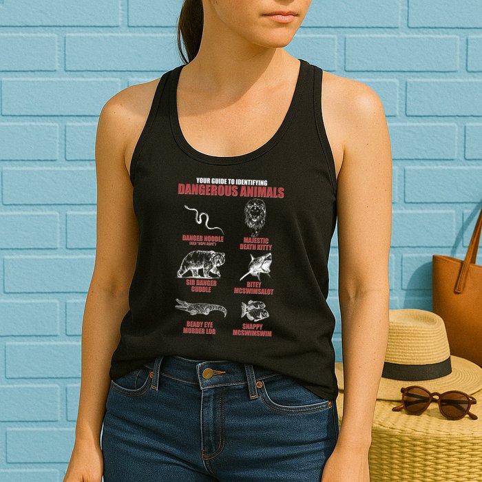 Funny Your Guide To Identifying Dangerous Animals Womens Tank Top