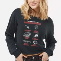 Funny Your Guide To Identifying Dangerous Animals Cropped Pullover Crew