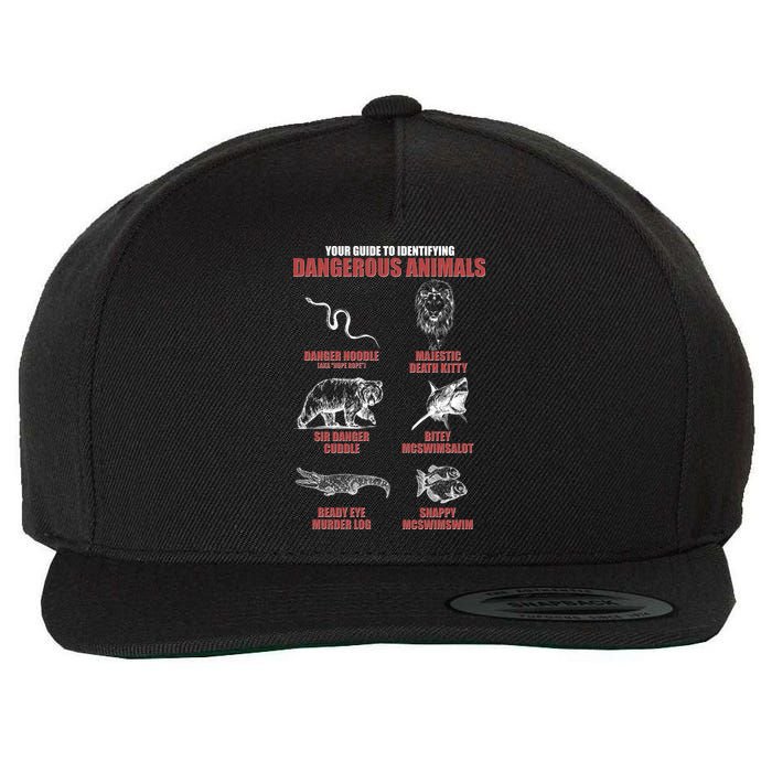 Funny Your Guide To Identifying Dangerous Animals Wool Snapback Cap
