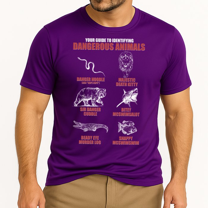Funny Your Guide To Identifying Dangerous Animals Performance Shirt