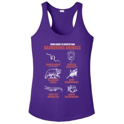Funny Your Guide To Identifying Dangerous Animals Ladies PosiCharge Competitor Racerback Tank