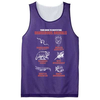 Funny Your Guide To Identifying Dangerous Animals Mesh Reversible Basketball Jersey Tank