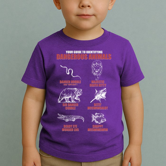 Funny Your Guide To Identifying Dangerous Animals Toddler T-Shirt