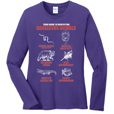 Funny Your Guide To Identifying Dangerous Animals Ladies Long Sleeve Shirt